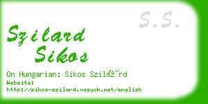 szilard sikos business card